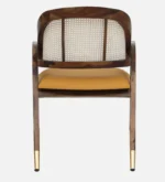 salvary Sheesham Wood Arm Chair In Scratch Resistant Provincial Teak Finish with Cane Mesh - Image 8