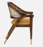 salvary Sheesham Wood Arm Chair In Scratch Resistant Provincial Teak Finish with Cane Mesh - Image 7