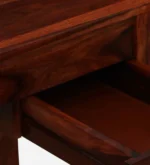 clone Sheesham Wood Writing Table in Scratch Resistant Honey Oak Finish - Image 9