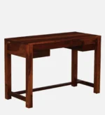clone Sheesham Wood Writing Table in Scratch Resistant Honey Oak Finish - Image 8