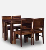 fistel Sheesham Wood 6 Seater Dining Set In Scratch Resistant Provincial Teak Finish With Bench - Image 5