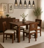 ldoria Sheesham Wood Dining Table in Classic Natural Finish