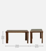 ldoria Sheesham Wood Dining Table in Classic Natural Finish - Image 12