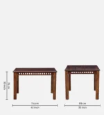 lolvira Solid Wood Dining Table in Pure Natural Essence Finish - Image 3