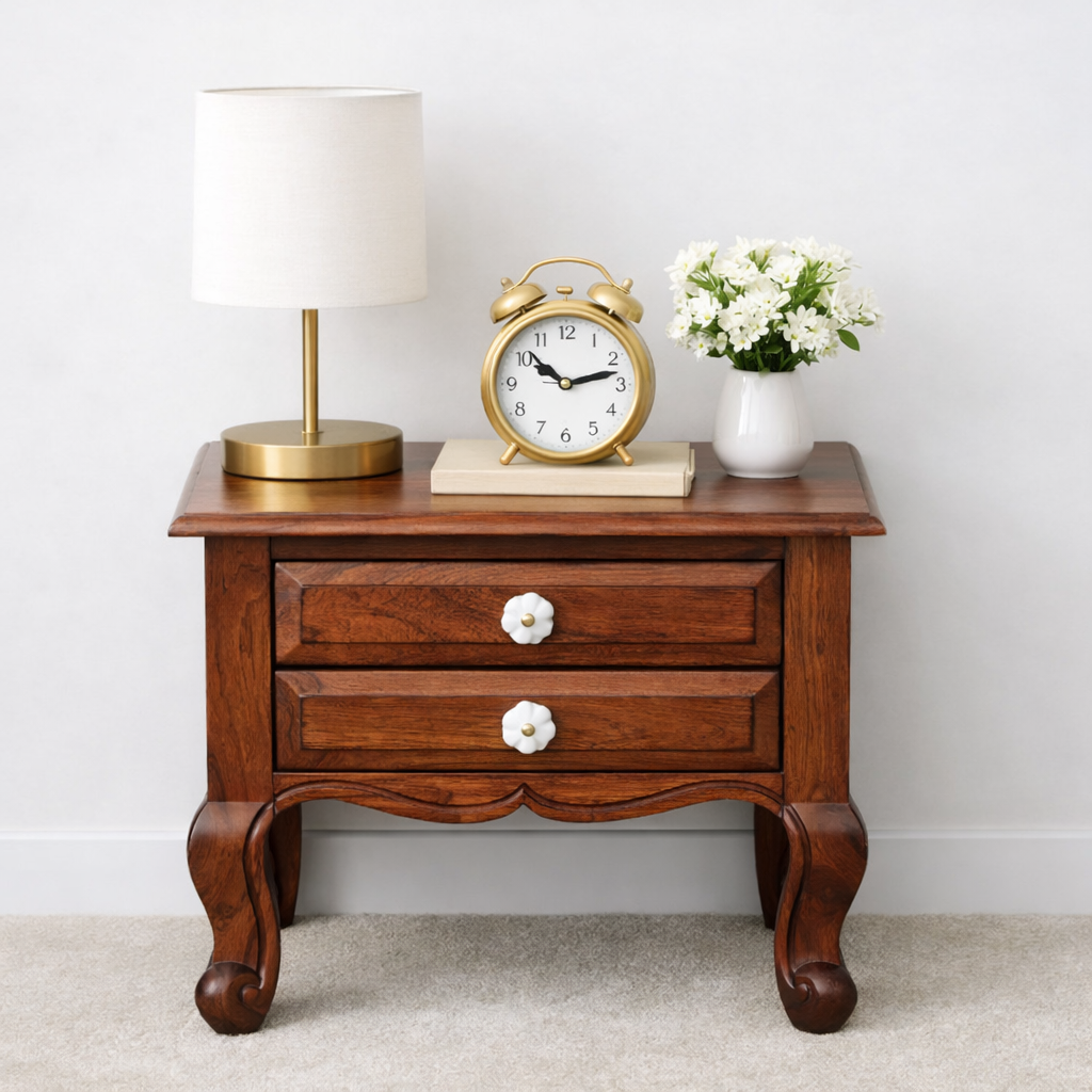 lurven-sheesham-wood-bedside-table-in-smoked-almond-natural (1) Lurven Sheesham Wood Bedside Table in Smoked Almond Natural Finish - Image 1