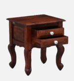 Lurven Sheesham Wood Bedside Table in Smoked Almond Natural Finish - Image 9