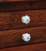 Lurven Sheesham Wood Bedside Table in Smoked Almond Natural Finish - Image 2
