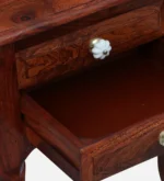 Lurven Sheesham Wood Bedside Table in Smoked Almond Natural Finish - Image 3