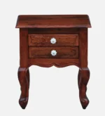 Lurven Sheesham Wood Bedside Table in Smoked Almond Natural Finish - Image 5