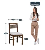 Aelmora Solid Sheesham Wood Dining Table Set for 6 with Bench in Classic Finish - Image 7