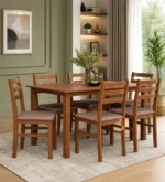 Premium 6 seater wooden dining table set for modern dining room interior