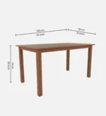 Premium 6 seater wooden dining table set for modern dining room interior - Image 10