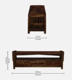 Solid sheesham wood tv cabinet for home furniture - Image 6