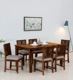 modern luxury dining table set with storage and comfortable seating