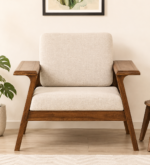 Alden Contemporary Fabric Upholstered 1 Seater Sofa Chair for Living Room