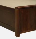 Aldwin Sheesham Solid Wood Queen Size Bed With Box Storage in Natural Teak Finish - Image 2