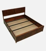 Aldwin Sheesham Solid Wood Queen Size Bed With Box Storage in Natural Teak Finish - Image 8