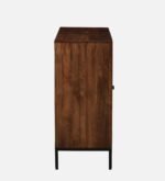 Anay Solid Sheesham Wood Utility Storage Cabinet in Provincial Teak Finish - Image 4
