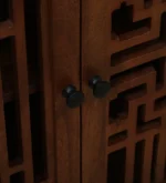 Anay Solid Sheesham Wood Utility Storage Cabinet in Provincial Teak Finish - Image 6