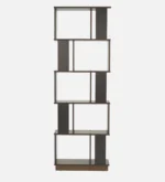 Aranyak Solid Wood Bookshelf with Bamboo Shelf Edges in Deep Forest Brown - Image 3
