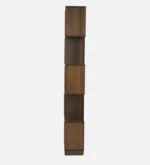 Aranyak Solid Wood Bookshelf with Bamboo Shelf Edges in Deep Forest Brown - Image 6
