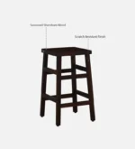 Arlo Sheesham Wood Bar Stool in Honey Finish - Image 2