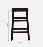Arlo Sheesham Wood Bar Stool in Honey Finish - Image 5