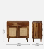 Arnav Sheesham Wood Utility Cabinet With Shelves In Walnut Finish - Image 10