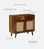 Arnav Sheesham Wood Utility Cabinet With Shelves In Walnut Finish - Image 12