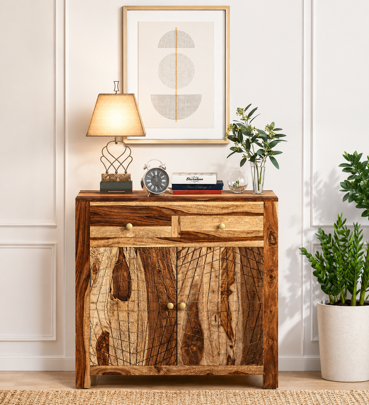 Ashton Grove Engineered Wood Storage Cabinet with Spacious Shelving classic wood (1) Ashton Grove Engineered Wood Storage Cabinet with Spacious Shelving - Image 1