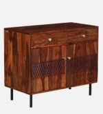 Aspen Sheesham Wood Utility Cabinet in Teak Finish - Image 3