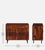 Aspen Sheesham Wood Utility Cabinet in Teak Finish - Image 8