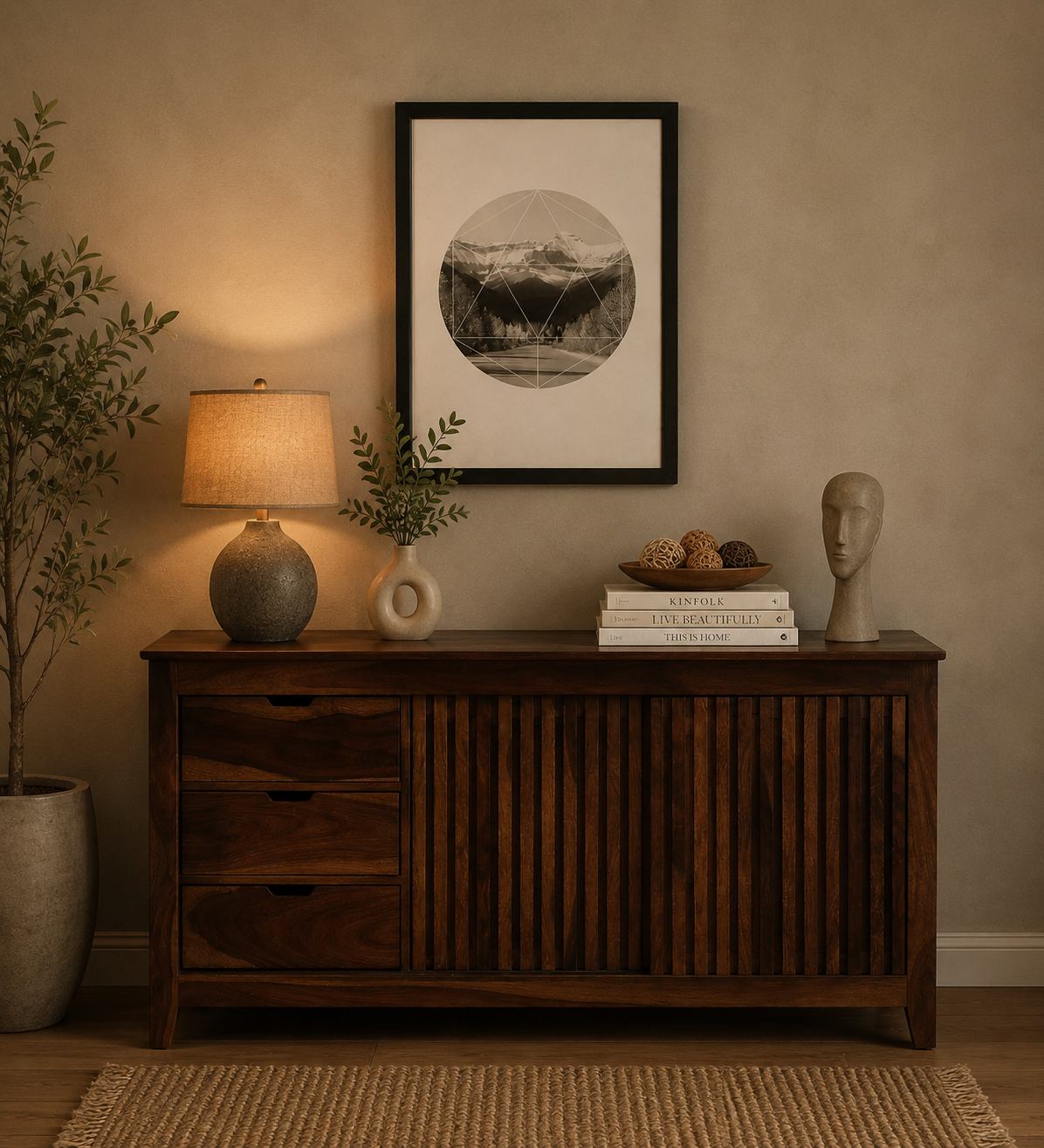 Atharv Sheesham Wood Cabinet classicwood (1) Atharv Sheesham Wood Cabinet - Image 1
