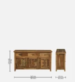 Atharv Solid Sheesham Wood Cabinet With Spacious Storage - Image 9