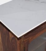Avni Solid Sheesham Wood Utility Cabinet In Natural Finish - Image 2