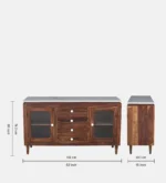 Avni Solid Sheesham Wood Utility Cabinet In Natural Finish - Image 4