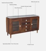 Avni Solid Sheesham Wood Utility Cabinet In Natural Finish - Image 15