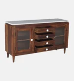 Avni Solid Sheesham Wood Utility Cabinet In Natural Finish - Image 16