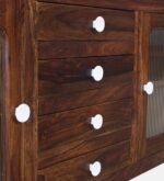 Avni Solid Sheesham Wood Utility Cabinet In Natural Finish - Image 5