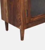 Avni Solid Sheesham Wood Utility Cabinet In Natural Finish - Image 8