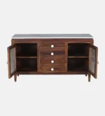 Avni Solid Sheesham Wood Utility Cabinet In Natural Finish - Image 9