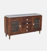 Avni Solid Sheesham Wood Utility Cabinet In Natural Finish - Image 13