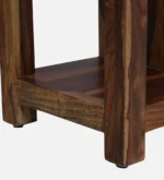 Breezan Solid Sheesham Wood Ladder Bookshelf in Natural Oak - Image 4