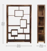 Breezan Solid Sheesham Wood Ladder Bookshelf in Natural Oak - Image 5