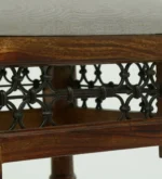 Briston Wooden Bar Stool with Backrest in Honey Finish - Image 2