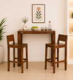 Brookhaven Sheesham Wood Bar Table Set in Provincial Teak Finish With (Set of 2)