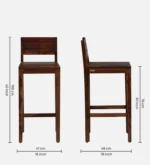 Brookhaven Sheesham Wood Bar Table Set in Provincial Teak Finish With (Set of 2) - Image 2