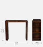 Brookhaven Sheesham Wood Bar Table Set in Provincial Teak Finish With (Set of 2) - Image 8