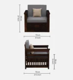 Camden Premium Fabric Single Seater Sofa - Image 5