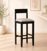 Centon Solid Wood Bar Stools in Teak Finish (Set of 2)